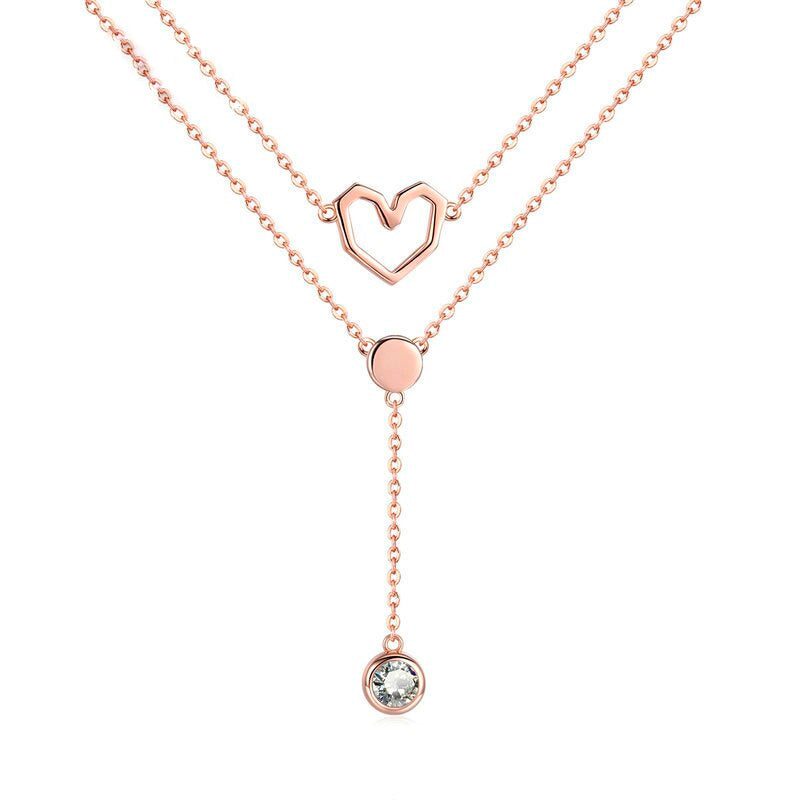 Colar Valentine com Ouro Rosa 18k
