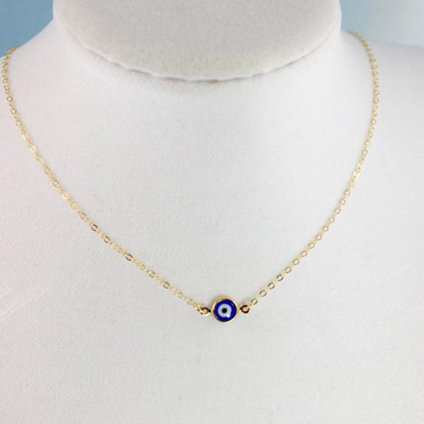 Colar Olho Grego com Ouro 18k