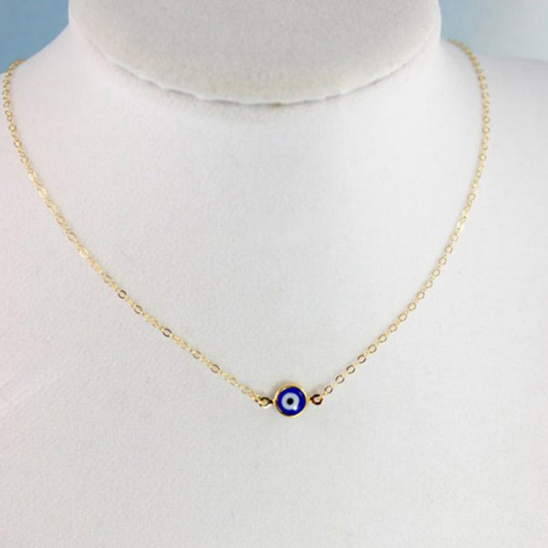 Colar Olho Grego com Ouro 18k