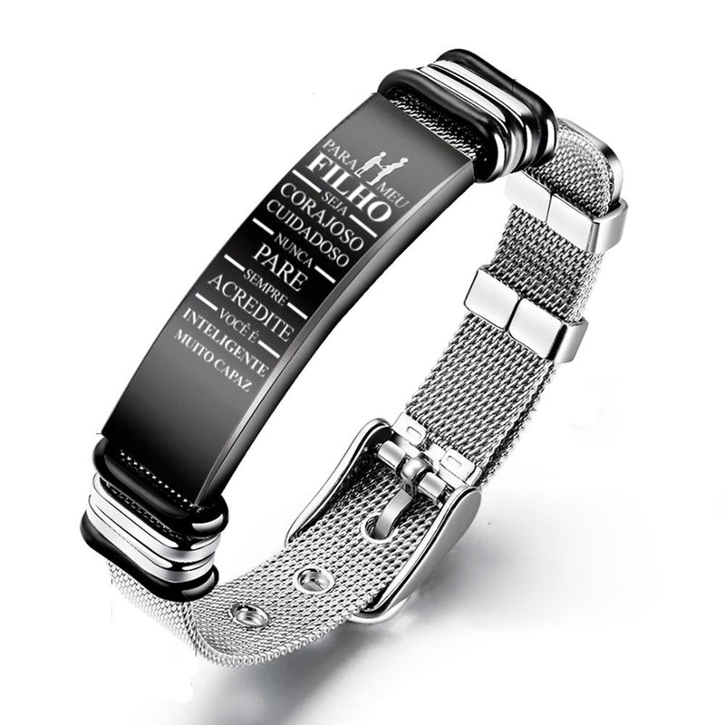 Pai para Filho - Seja Corajoso - Pulseira Premium