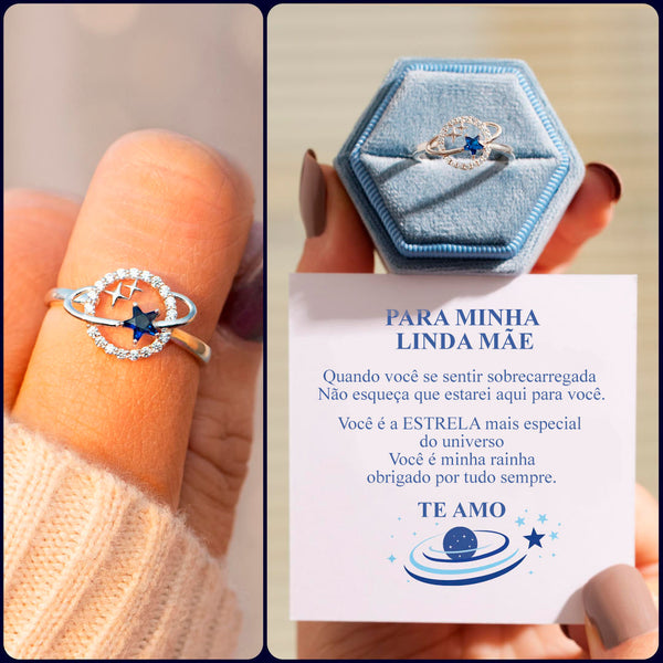 MINHA LINDA MÃE - Anel Estrela brilhante