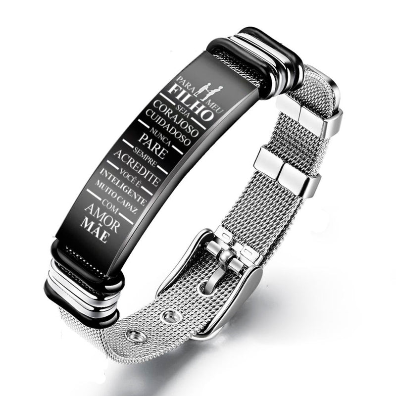 Mãe para Filho - Seja Corajoso - Pulseira Premium