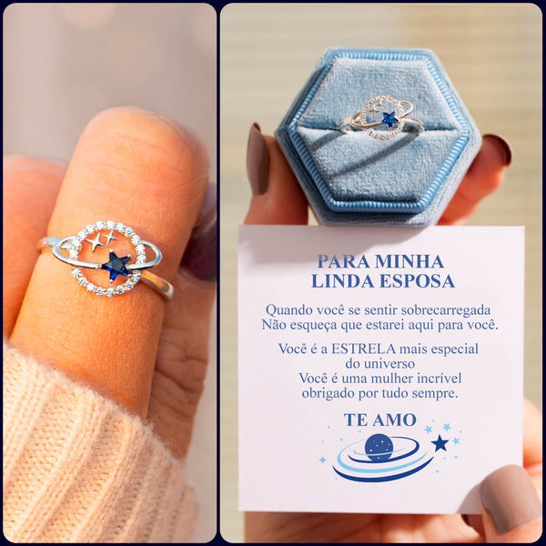 MINHA LINDA ESPOSA - Anel Estrela brilhante