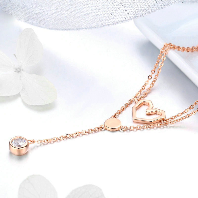 Colar Valentine com Ouro Rosa 18k