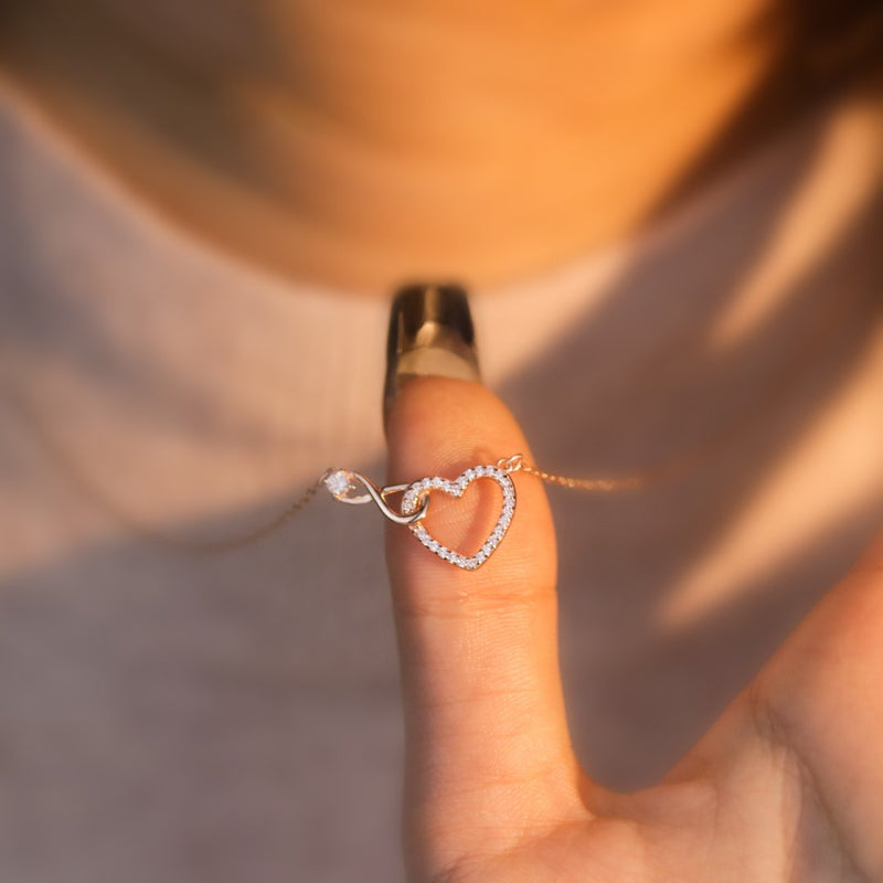 Para Filha - Colar Coração Infinito