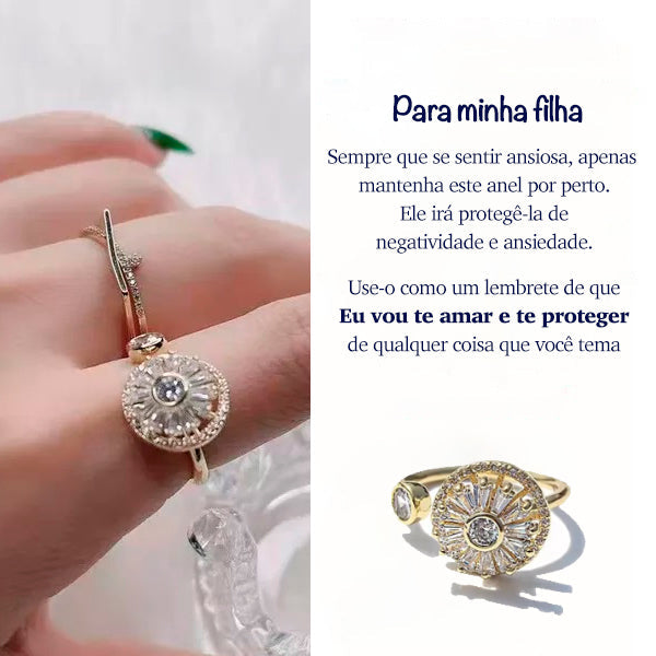 Para Filha - Anel Crystal Spin