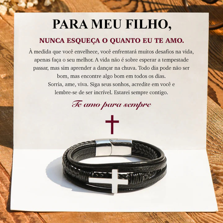 PARA MEU FILHO - Pulseira da cruz