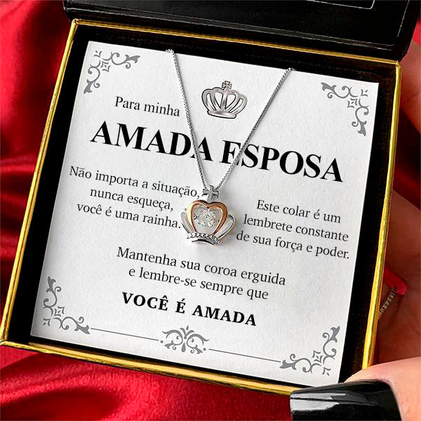 Colar amada Rainha - Presente Especial