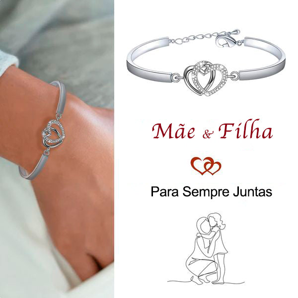 TIA E SOBRINHA - Pulseira Coração com Coração